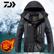 Load image into Gallery viewer, DAIWA Fishing Clothing Winter Autumn Winter Waterproof Warm Fishing Jackets Men Fleece Thick Outdoor Fishing Shirts M-8XL