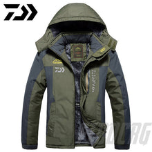 Load image into Gallery viewer, DAIWA Fishing Clothing Winter Autumn Winter Waterproof Warm Fishing Jackets Men Fleece Thick Outdoor Fishing Shirts M-8XL