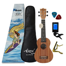 Load image into Gallery viewer, Aiersi brand 21 inch mahogany Soprano ukulele Hawaiian guitar ukelele
