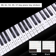 Load image into Gallery viewer, Piano Sticker Transparent Piano Keyboard Sticker 54/61/88 Key Electronic Keyboard 88 Key Piano Stave Note Sticker For Piano Keys